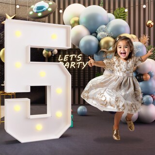 Foto 1 | Foto 1 | Bloque Con Números Iluminados Para Marquesina Impresión 91 Cm Mosaico Número 5 - Venta Internacional.