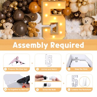 Foto 3 | Foto 3 | Bloque Con Números Iluminados Para Marquesina Impresión 91 Cm Mosaico Número 5 - Venta Internacional.