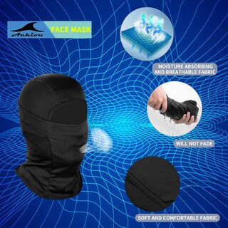 Foto 2 | Foto 2 | Máscara Facial Ski Mask Achiou Balaclava Protector Uv Color Negro - Venta Internacional.