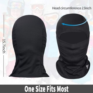 Foto 5 | Foto 5 | Máscara Facial Ski Mask Achiou Balaclava Protector Uv Color Negro - Venta Internacional.