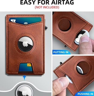 Foto 4 | Foto 4 | Billetera Miyozi Airtag Para Hombre Cartera De Piel Con Bloqueo Rfid - Venta Internacional.