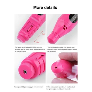 Foto 6 | Foto 6 | Kit De Pulidor De Uñas Eléctrico De 3000 Rpm Con Usb Lime - Venta Internacional.