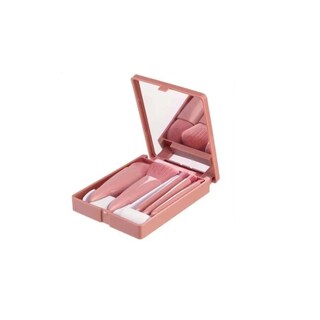 Foto 1 | Foto 1 | Set De 5 Brochas De Maquillaje Profesionales Con Funda De Espejo Sintética - Venta Internacional.