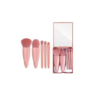 Foto 2 | Foto 2 | Set De 5 Brochas De Maquillaje Profesionales Con Funda De Espejo Sintética - Venta Internacional.