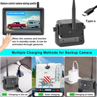 Foto 4 | Foto 4 | Cámara De Respaldo Inalámbrica Yeoizo Para Camiones Y Autocaravanas Con Monitor - Venta Internacional.