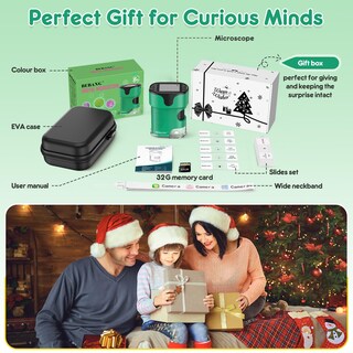 Foto 6 | Foto 6 | Microscopio Portátil Bebang 1000x 4k Con Pantalla De 2.0 Pulgadas Para Niños Color Verde - Venta Internacional.