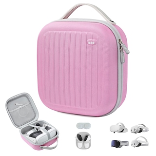 Foto 1 | Foto 1 | Funda Rígida Compatible Con Krypthos Para Meta Quest 3s/quest 3/quest 2/vision Pro Pink - Venta Internacional.
