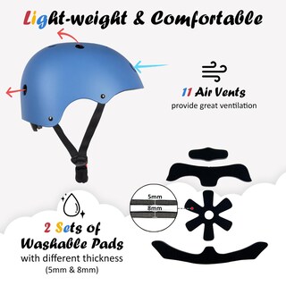 Foto 5 | Foto 5 | Casco De Bicicleta Ouwoer Ajustable Multideportivo Para Niños Azul - Venta Internacional.
