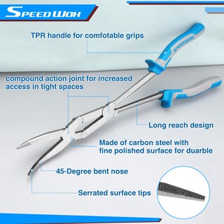 Foto 2 | Foto 2 | Alicates Speedwox De Doble Pivote 13 Cm Punta Larga Y Doblada Alcance Extra - Venta Internacional.
