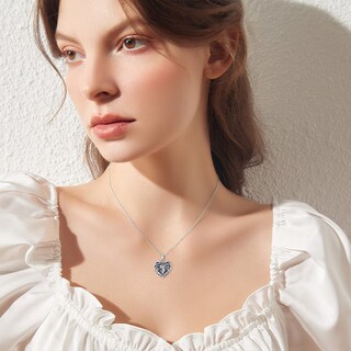 Foto 5 | Foto 5 | Collar Soulmeet Con Medallón Con Forma De Colibrí En Forma De Corazón Plata De Ley - Venta Internacional.