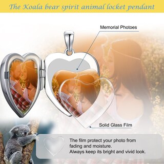 Foto 4 | Foto 4 | Collar Soulmeet Con Forma De Corazón Con Medallón De Pequeño Koala Plateado - Venta Internacional.