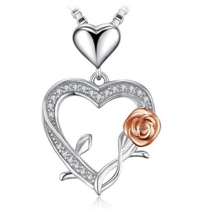 Foto 1 | Foto 1 | Collar Con Colgante En Forma De Corazón De Plata 925 Para Mujer Con Cadena De 45 Cm - Venta Internacional.