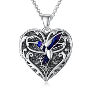 Foto 1 | Foto 1 | Collar Soulmeet Con Medallón Azul Con Forma De Colibrí En Plata De Ley - Venta Internacional.