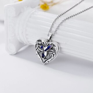 Foto 2 | Foto 2 | Collar Soulmeet Con Medallón Azul Con Forma De Colibrí En Plata De Ley - Venta Internacional.