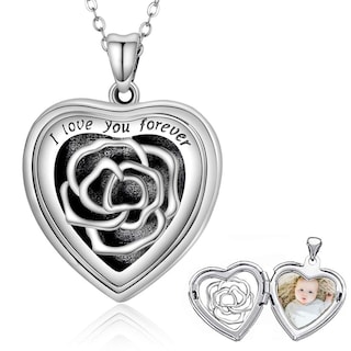 Foto 1 | Foto 1 | Collar Soulmeet Con Medallón En Forma De Corazón De Girasol De Plata 925 Personalizado - Venta Internacional.