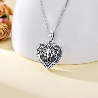 Foto 2 | Foto 2 | Collar Soulmeet Con Medallón De Elefante En Forma De Corazón De Plata 925 - Venta Internacional.