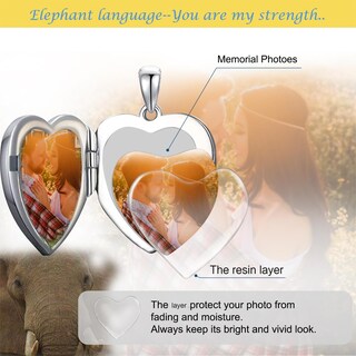Foto 5 | Foto 5 | Collar Soulmeet Con Medallón De Elefante En Forma De Corazón De Plata 925 - Venta Internacional.
