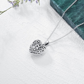 Foto 3 | Foto 3 | Collar Con Medallón Soulmeet En Forma De Corazón Hermano Y Hermana Plateado - Venta Internacional.
