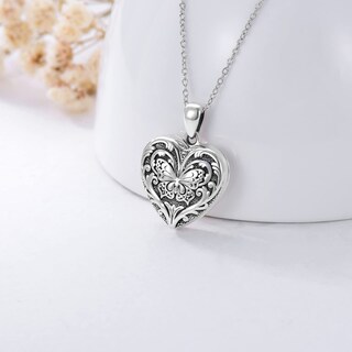 Foto 2 | Foto 2 | Collar Soulmeet Con Medallón De Mariposa En Forma De Corazón De Plata 925 - Venta Internacional.