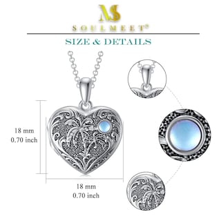 Foto 5 | Foto 5 | Collar Soulmeet Con Medallón En Forma De Corazón De Palmera De Playa De Plata De Ley - Venta Internacional.