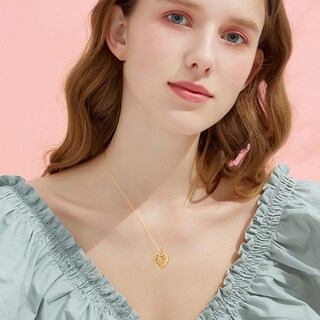 Foto 4 | Foto 4 | Collar Soulmeet Medallón Con Diseño De Girasol Bañado En Oro De 18 Quilates - Venta Internacional.