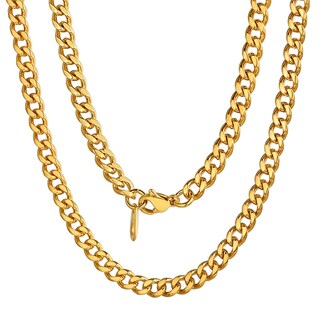 Foto 1 | Foto 1 | Collar Chainspro De Acero Inoxidable De 18 Quilates Chapado En Oro Para Hombre - Venta Internacional.