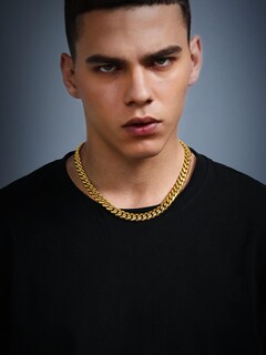 Foto 3 | Foto 3 | Collar Chainspro De Acero Inoxidable De 18 Quilates Chapado En Oro Para Hombre - Venta Internacional.