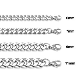 Foto 4 | Foto 4 | Collar De Cadena Monily Cuban Link 9 Mm Acero Inoxidable 45 Cm - Venta Internacional.