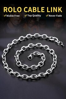 Foto 4 | Foto 4 | Cadena Tipo Cable Chainshouse Acero Inoxidable 9 Mm 50 Cm - Venta Internacional.