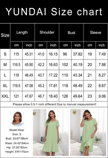 Foto 7 | Foto 7 | Camisón Yundai De Algodón De Manga Corta Con Botones Verde Y Bolsillos - Venta Internacional.