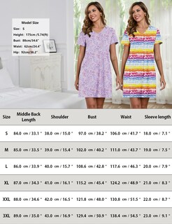 Foto 6 | Foto 6 | Camisas De Dormir Marvmys Para Mujer 2 Unidades Cuello En V Manga Corta Talla S - Venta Internacional.