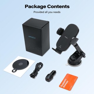 Foto 6 | Foto 6 | Cargador De Coche Inalámbrico Con Ventosa 15 W Para Iphone Samsung - Venta Internacional.