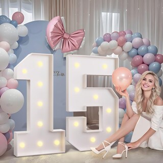 Foto 6 | Foto 6 | Marquee Numbers Imprev Light Up De 3 Pies Para Cumpleaños Número 18 A 80 - Venta Internacional.