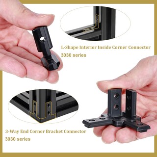 Foto 6 | Foto 6 | Juego De Soportes De Esquina Para Extremos De 3 Vías Con Conectores De Extrusión De Aluminio - Venta Internacional.