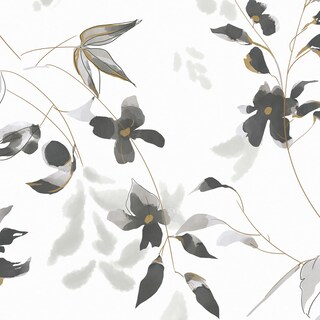 Foto 1 | Foto 1 | Papel Pintado Heloho Black Ink Floral Peel And Stick 15 35 M² - Venta Internacional.