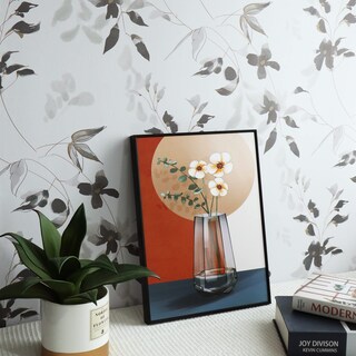 Foto 4 | Foto 4 | Papel Pintado Heloho Black Ink Floral Peel And Stick 15 35 M² - Venta Internacional.