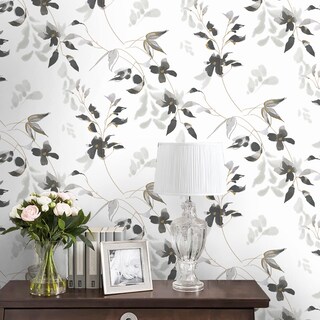 Foto 5 | Foto 5 | Papel Pintado Heloho Black Ink Floral Peel And Stick 15 35 M² - Venta Internacional.