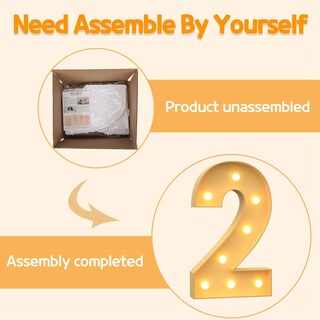 Foto 3 | Foto 3 | Marquee Numbers Imprev Iluminación De 3 Pies Para Decoración De Globos - Venta Internacional.