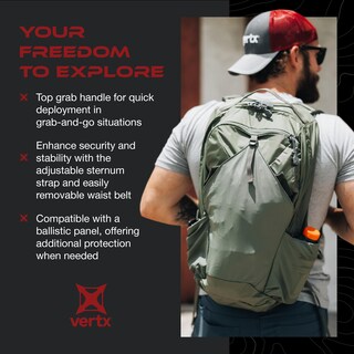 Foto 4 | Foto 4 | Mochila Táctica Vertx Long Walks Pack 28 L Para Ccw Color Negro - Venta Internacional.