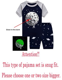 Foto 2 | Foto 2 | Conjunto De Pijama Family Feeling Glow In The Dark Space Moon 4t - Venta Internacional.