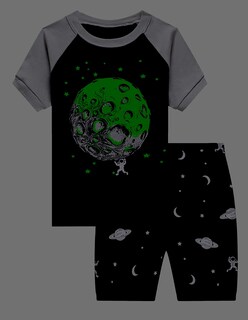 Foto 3 | Foto 3 | Conjunto De Pijama Family Feeling Glow In The Dark Space Moon 4t - Venta Internacional.