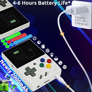 Foto 5 | Foto 5 | Consola De Juegos Portátil Fingerevo Miyoo Mini V4 Con Funda Blanca - Venta Internacional.