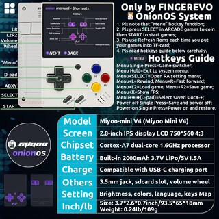 Foto 6 | Foto 6 | Consola De Juegos Portátil Fingerevo Miyoo Mini V4 Con Funda Blanca - Venta Internacional.