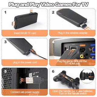 Foto 4 | Foto 4 | Consola De Juegos Retro Inalámbrica Linireau Con Más De 20 000 Juegos De 64 Gb - Venta Internacional.