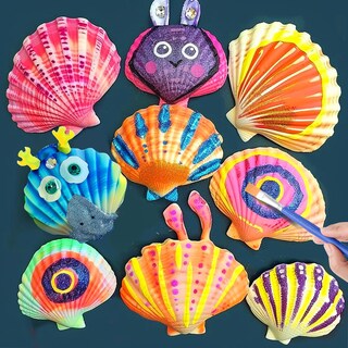 Foto 5 | Foto 5 | Kit De Pintura De Conchas Epump Que Brillan En La Oscuridad Para Niños De 6 A 8 Años - Venta Internacional.