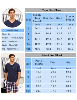 Foto 6 | Foto 6 | Conjunto De Pijama Sykooria De Algodón Para Hombre Manga Corta Color Azul Oscuro - Venta Internacional.