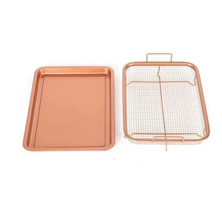 Foto 5 | Foto 5 | Bandeja De Horno De Acero Inoxidable Color Cobre 30 5 X 22 5 X 7 5 Cm - Venta Internacional.