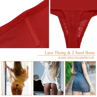 Foto 5 | Foto 5 | Tanga Tummy Control Shapewear Werena Para Mujer Color Rojo Talla Xxl - Venta Internacional.