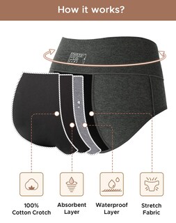 Foto 2 | Foto 2 | Ropa Interior De Época Innersy De Algodón De Cintura Alta Paquete De 3 Unidades Para Mujer - Venta Internacional.