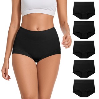 Foto 1 | Foto 1 | Ropa Interior De Algodón Allbase Cintura Alta Cobertura Total 5 Unidades Para Mujer - Venta Internacional.